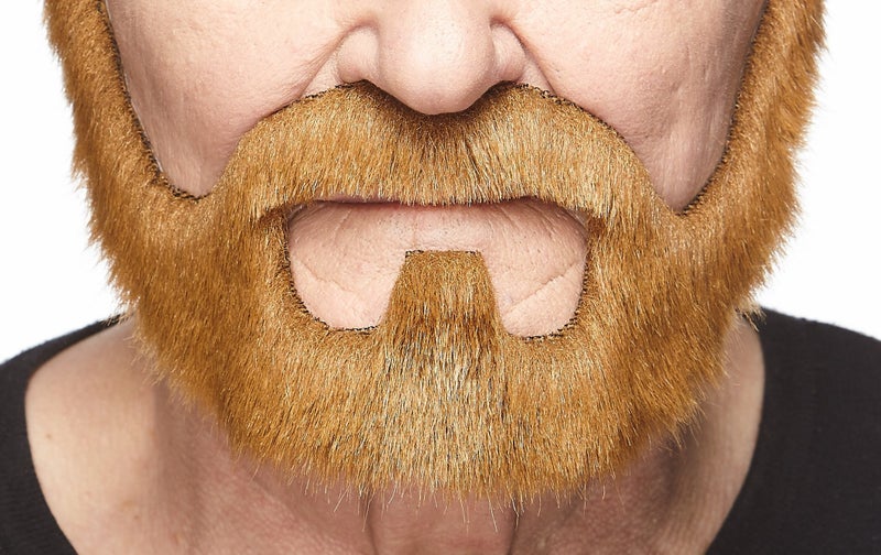 Mustaches Self Adhesive On Bail Fake Beard, Novelty, False Facial, Costume Accessory for Adults, Ginger Color - Image 1
